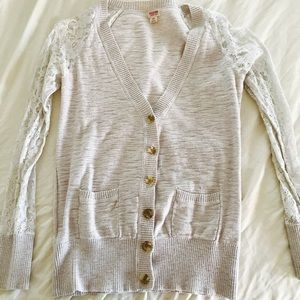 Lacy cream cardigan